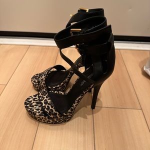 10 inch high heels animal print brand new size 5.5